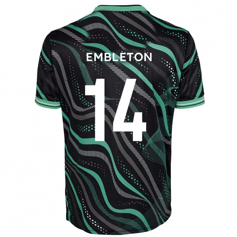 Danxen Mulher Camisola Elliot Embleton #14 Preto Verde Alternativa 2025/26 Camisa