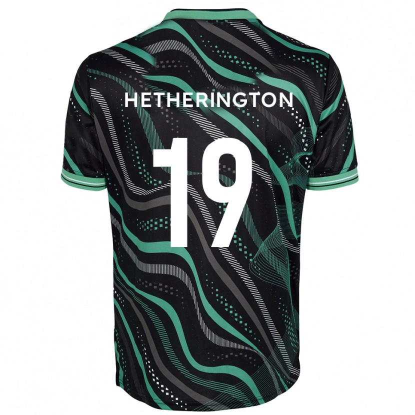 Danxen Mulher Camisola Sam Hetherington #19 Preto Verde Alternativa 2025/26 Camisa