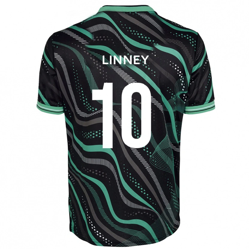 Danxen Mulher Camisola Regan Linney #10 Preto Verde Alternativa 2025/26 Camisa