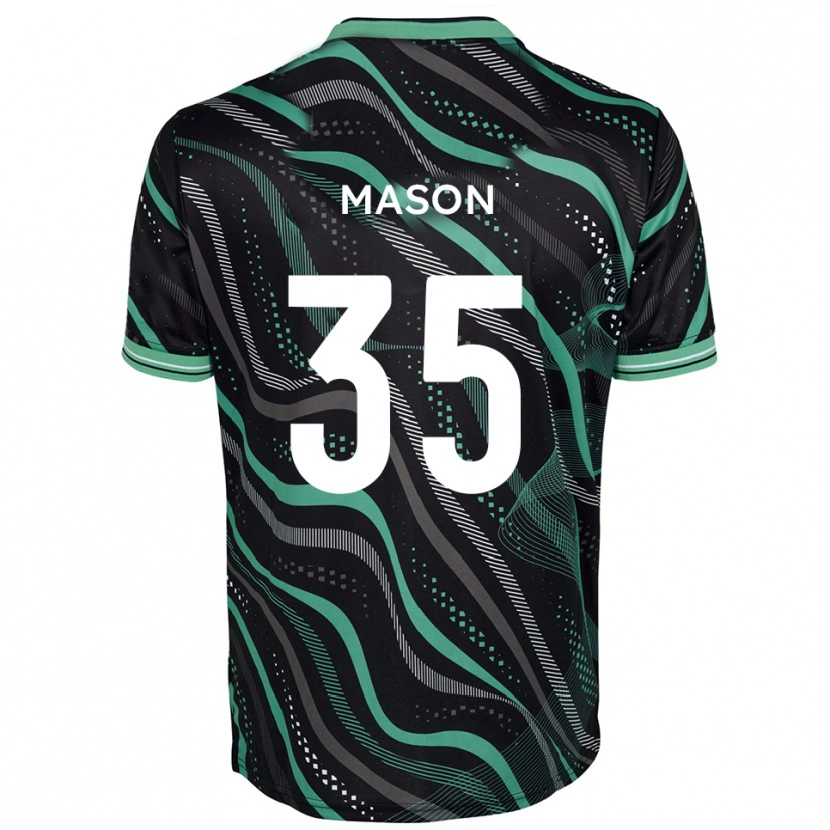Danxen Mulher Camisola Seb Mason #35 Preto Verde Alternativa 2025/26 Camisa