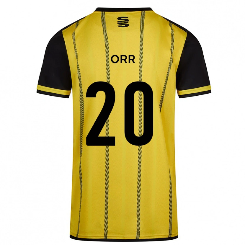 Danxen Mulher Camisola Oliver Orr #20 Amarelo Preto Alternativa 2025/26 Camisa