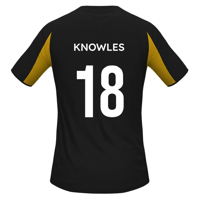 Danxen Mulher Camisola Jimmy Knowles #18 Preto Amarelo Alternativa 2025/26 Camisa