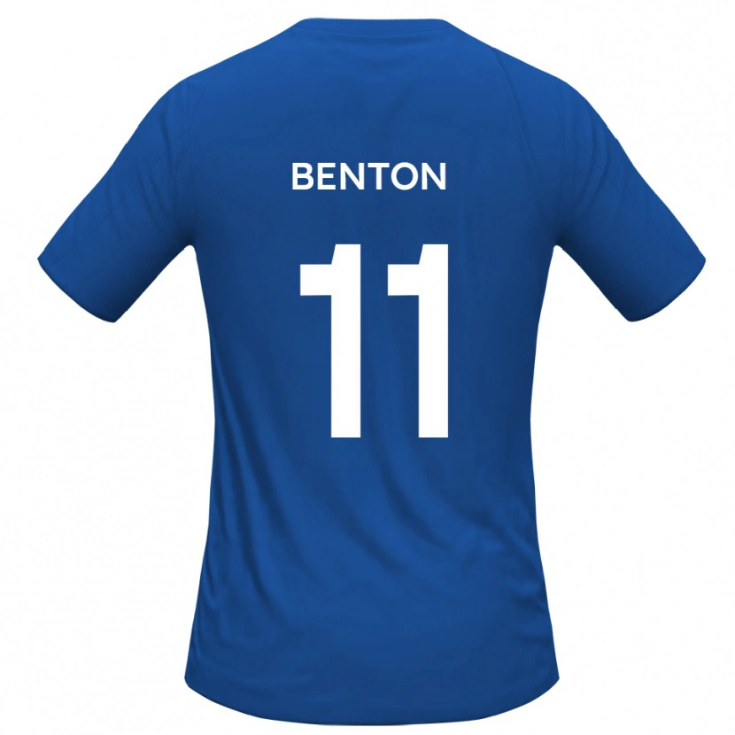 Danxen Mulher Camisola Jon Benton #11 Azul Celeste Alternativa 2025/26 Camisa