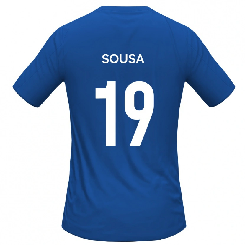 Danxen Mulher Camisola Érico Sousa #19 Azul Celeste Alternativa 2025/26 Camisa