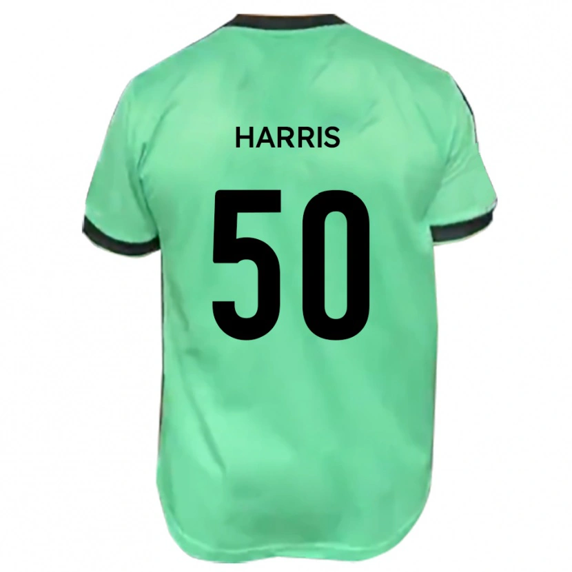 Danxen Mulher Camisola Archie Harris #50 Turquesa Preto Alternativa 2025/26 Camisa