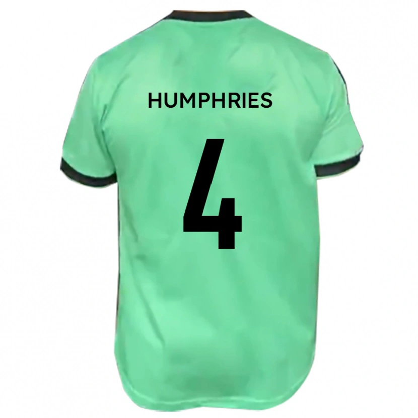 Danxen Mulher Camisola Lloyd Humphries #4 Turquesa Preto Alternativa 2025/26 Camisa