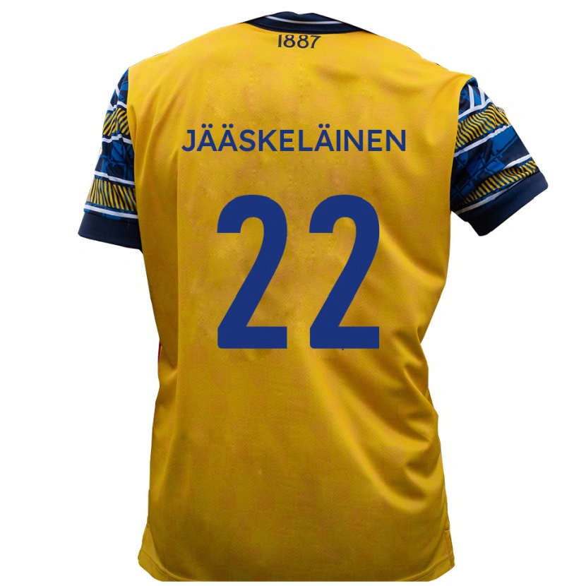 Danxen Mulher Camisola Will Jääskeläinen #22 Amarelo Preto Alternativa 2025/26 Camisa