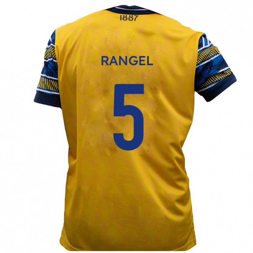 Danxen Mulher Camisola Chris Rangel #5 Amarelo Preto Alternativa 2025/26 Camisa