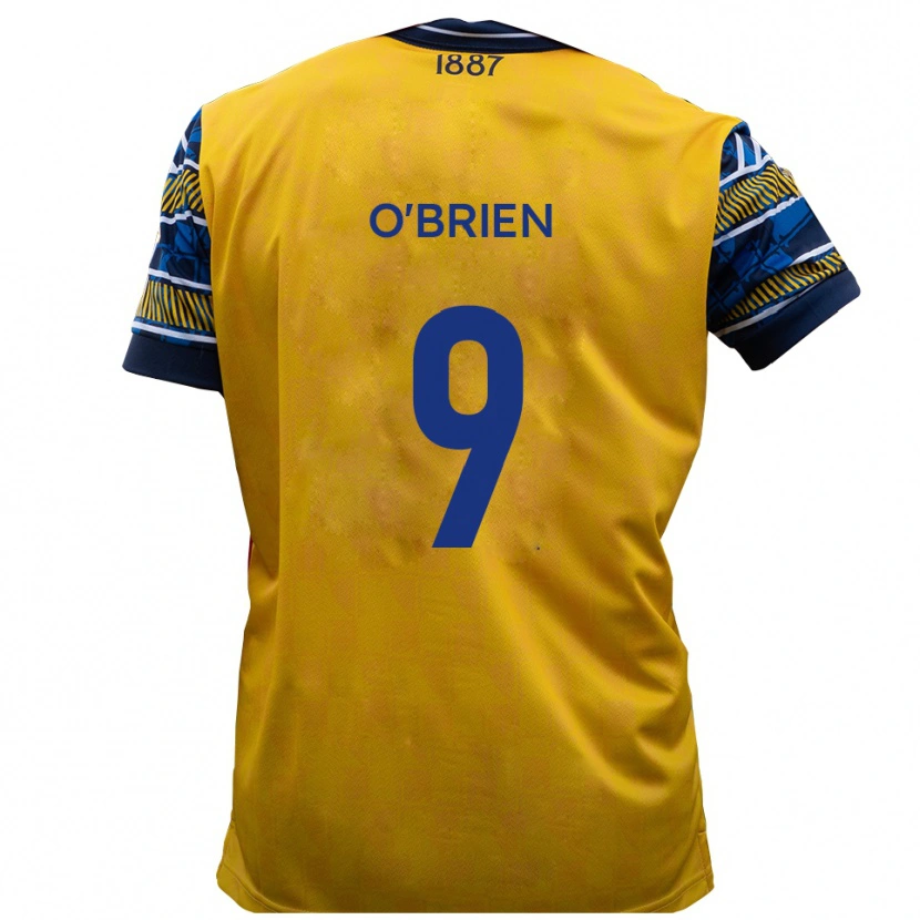 Danxen Mulher Camisola Aiden O'brien #9 Amarelo Preto Alternativa 2025/26 Camisa
