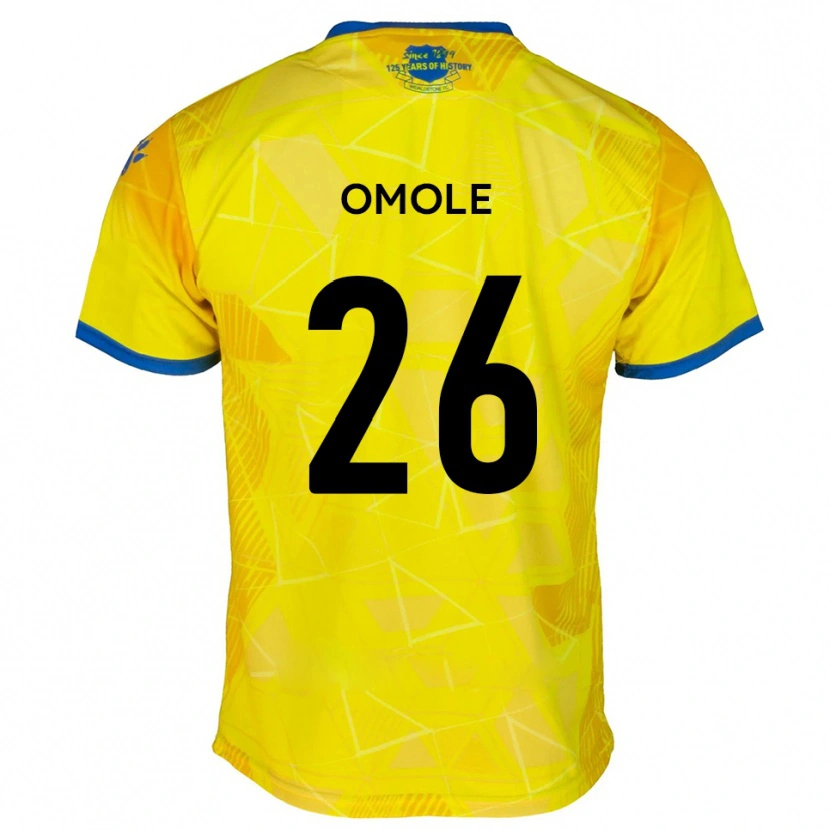 Danxen Mulher Camisola Tobi Omole #26 Amarelo Azul Alternativa 2025/26 Camisa