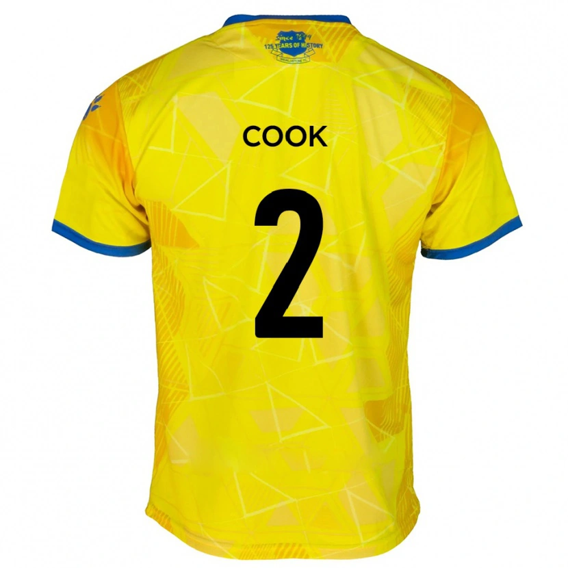 Danxen Mulher Camisola Jack Cook #2 Amarelo Azul Alternativa 2025/26 Camisa