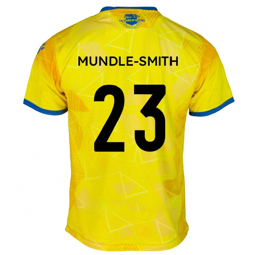 Danxen Mulher Camisola Jaydn Mundle-Smith #23 Amarelo Azul Alternativa 2025/26 Camisa