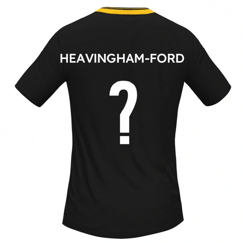 Danxen Mulher Camisola Maddie Heavingham-Ford #0 Preto Amarelo Alternativa 2025/26 Camisa
