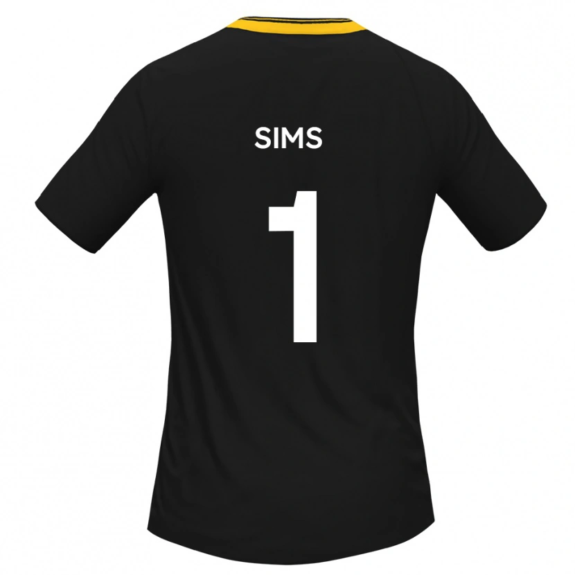 Danxen Mulher Camisola Jack Sims #1 Preto Amarelo Alternativa 2025/26 Camisa