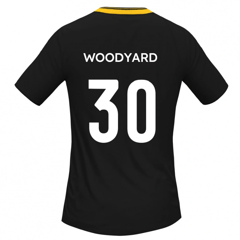 Danxen Mulher Camisola Alex Woodyard #30 Preto Amarelo Alternativa 2025/26 Camisa