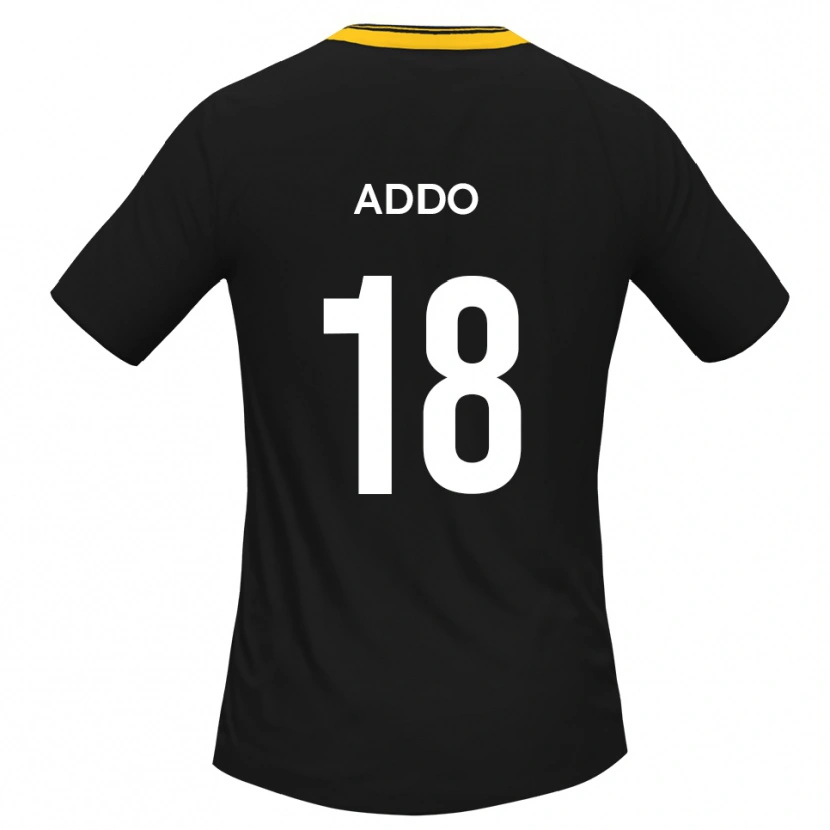 Danxen Mulher Camisola Samuel Addo #18 Preto Amarelo Alternativa 2025/26 Camisa