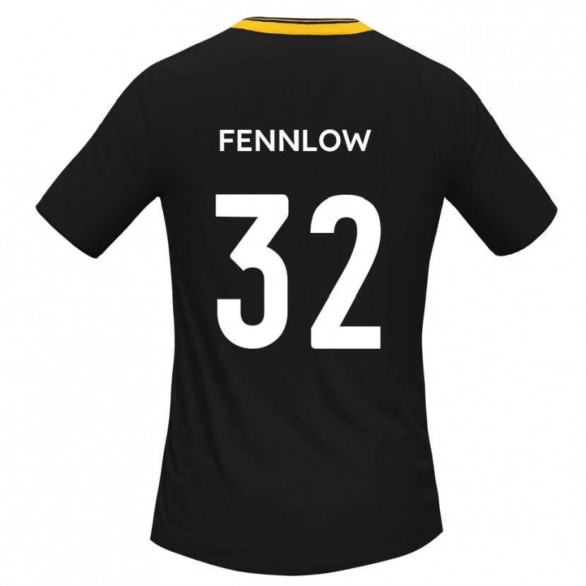 Danxen Mulher Camisola James Fennlow #32 Preto Amarelo Alternativa 2025/26 Camisa