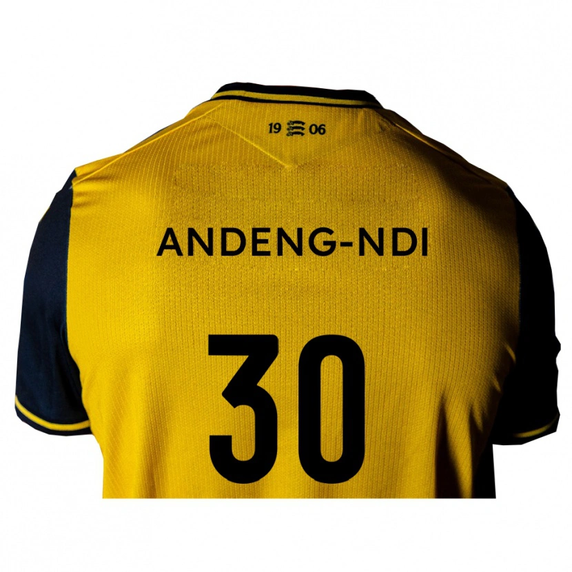 Danxen Mulher Camisola Collin Andeng-Ndi #30 Amarelo Preto Alternativa 2025/26 Camisa