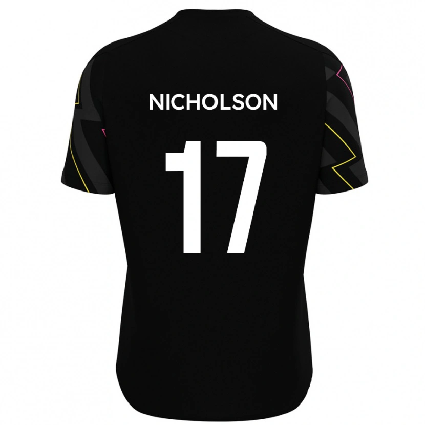 Danxen Mulher Camisola Brad Nicholson #17 Preto Cinza Alternativa 2025/26 Camisa