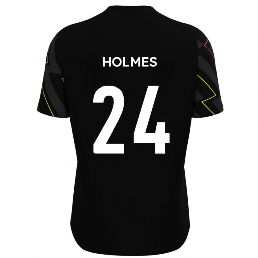 Danxen Mulher Camisola Fin Holmes #24 Preto Cinza Alternativa 2025/26 Camisa