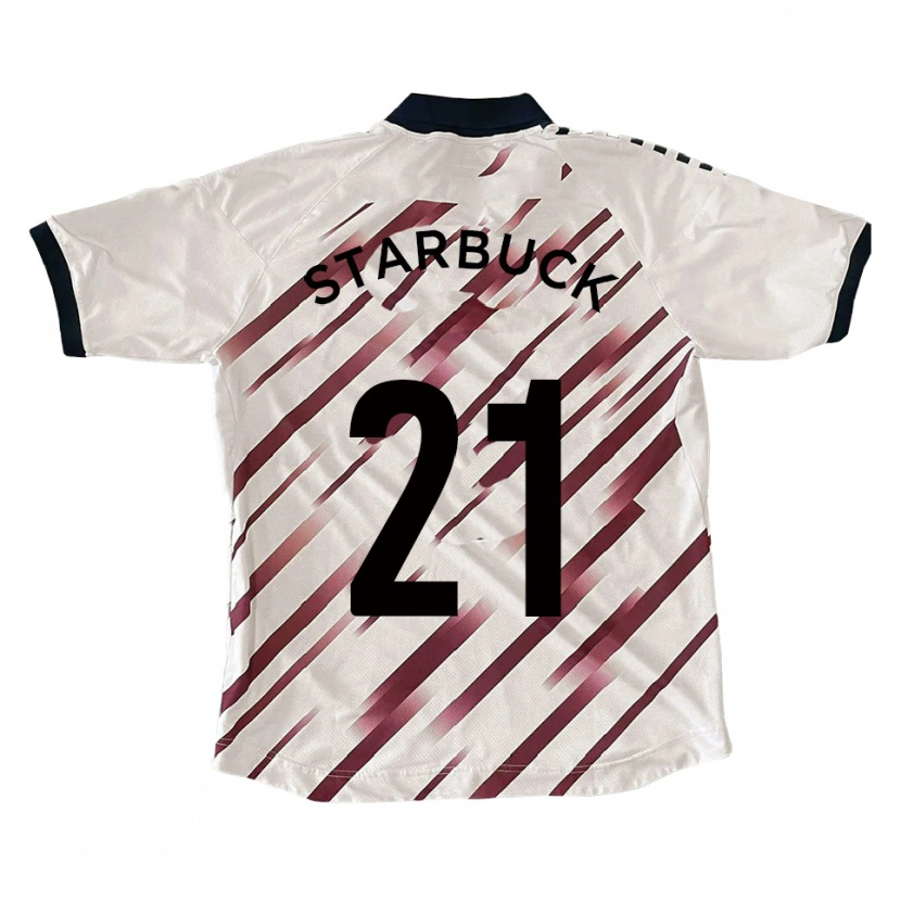 Danxen Mulher Camisola Joe Starbuck #21 Branco Vermelho Alternativa 2025/26 Camisa