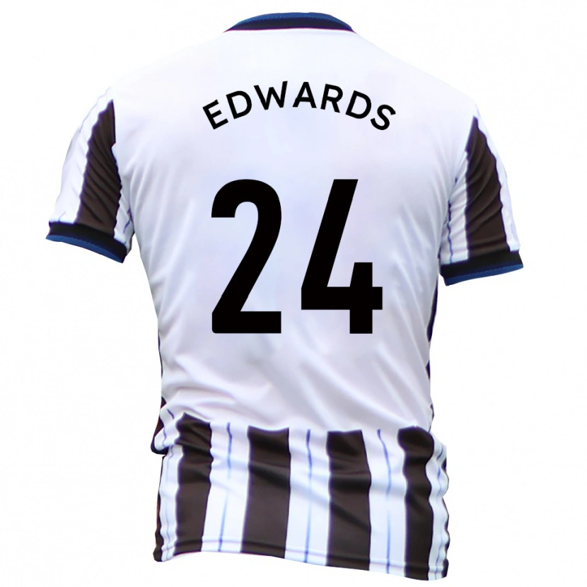 Danxen Mulher Camisola Corey Edwards #24 Branco Preto Alternativa 2025/26 Camisa
