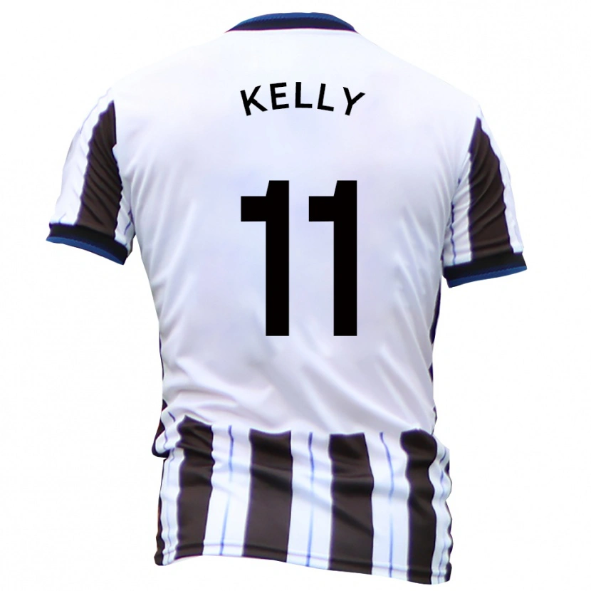 Danxen Mulher Camisola Oscar Kelly #11 Branco Preto Alternativa 2025/26 Camisa