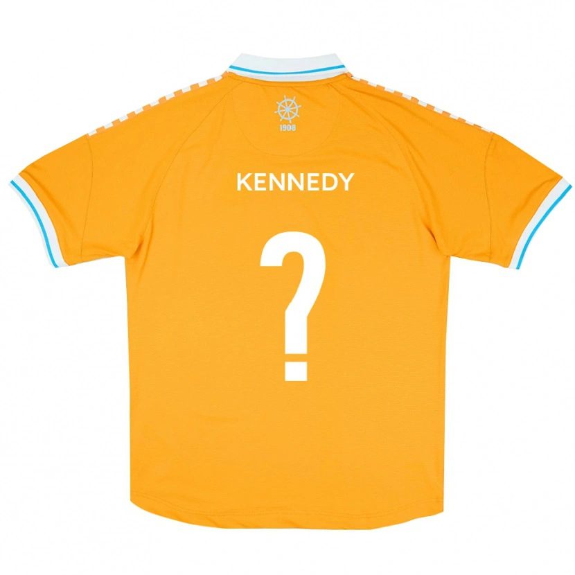 Danxen Mulher Camisola Leo Kennedy #0 Amarelo Azul Alternativa 2025/26 Camisa