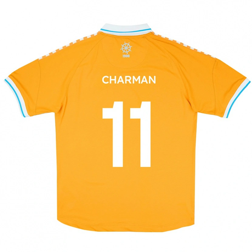 Danxen Mulher Camisola Luke Charman #11 Amarelo Azul Alternativa 2025/26 Camisa