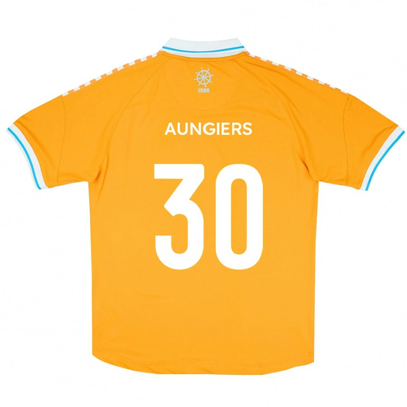 Danxen Mulher Camisola Joe Aungiers #30 Amarelo Azul Alternativa 2025/26 Camisa