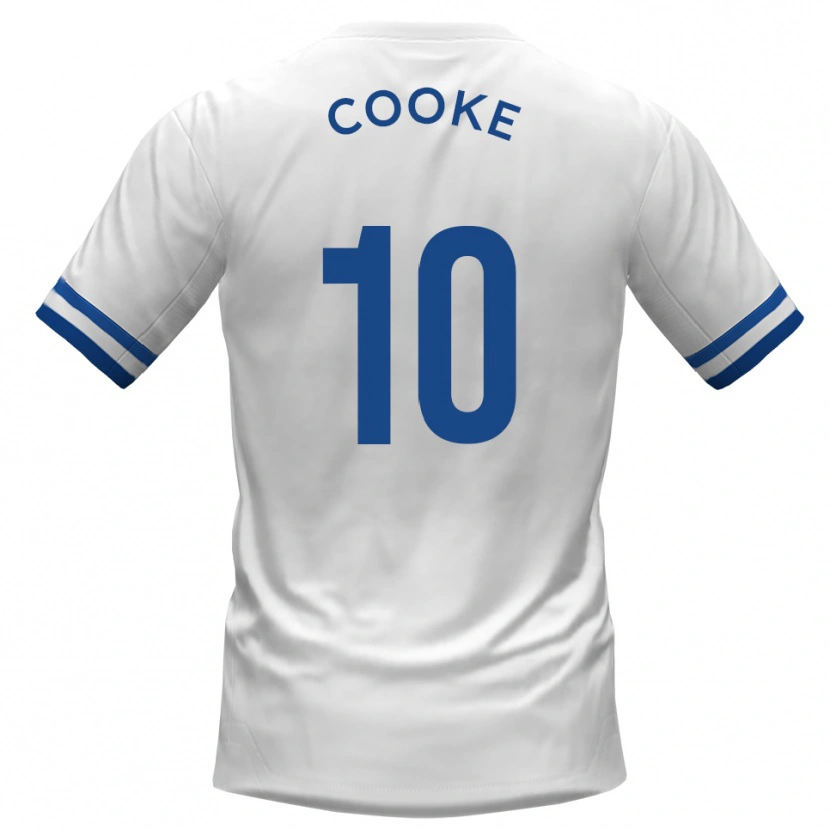 Danxen Mulher Camisola Jamie Cooke #10 Branco Azul Alternativa 2025/26 Camisa