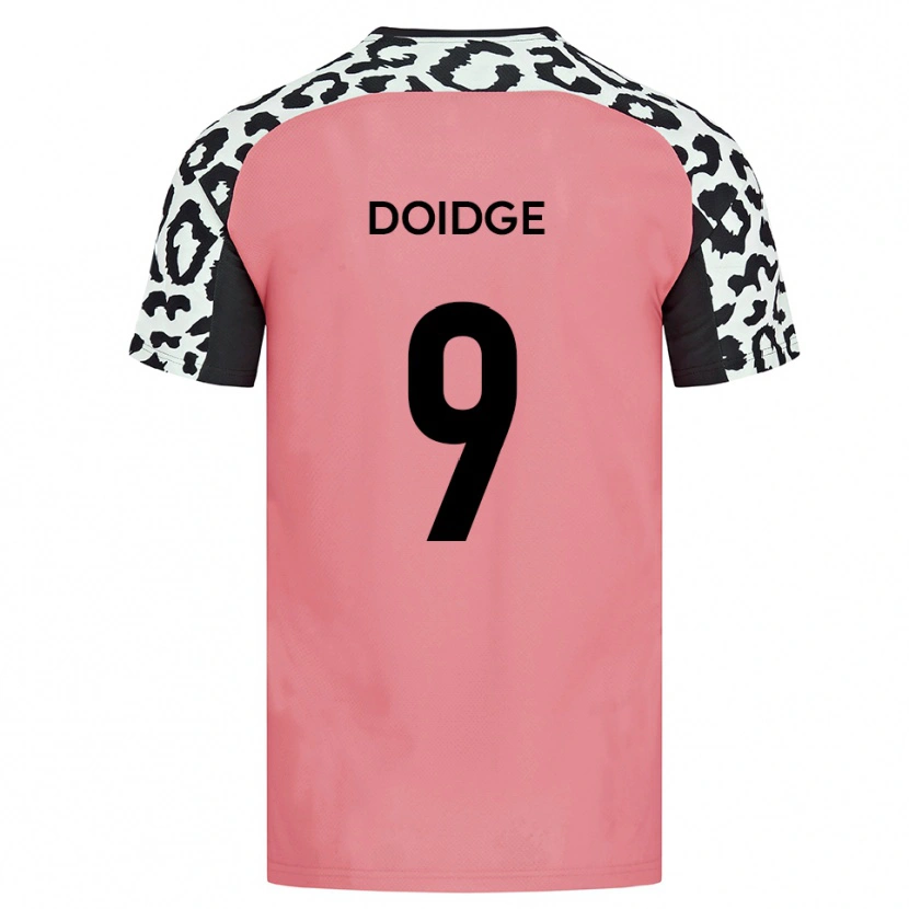Danxen Mulher Camisola Christian Doidge #9 Rosa Preto Alternativa 2025/26 Camisa
