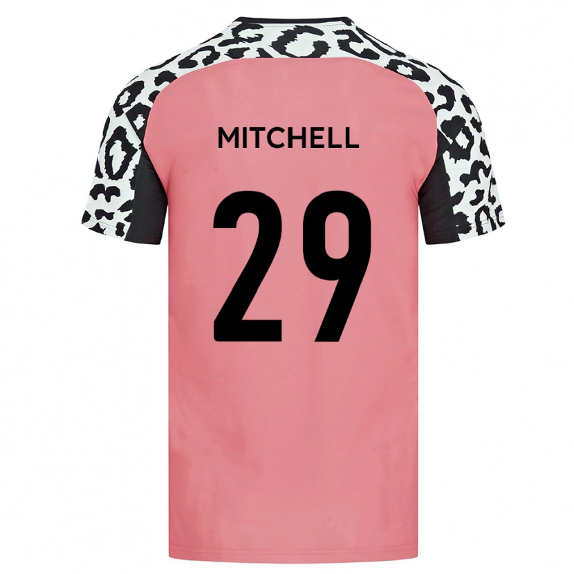 Danxen Mulher Camisola Kairo Mitchell #29 Rosa Preto Alternativa 2025/26 Camisa