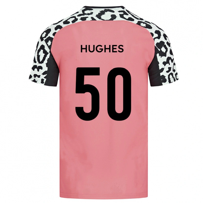 Danxen Mulher Camisola Isaac Hughes #50 Rosa Preto Alternativa 2025/26 Camisa