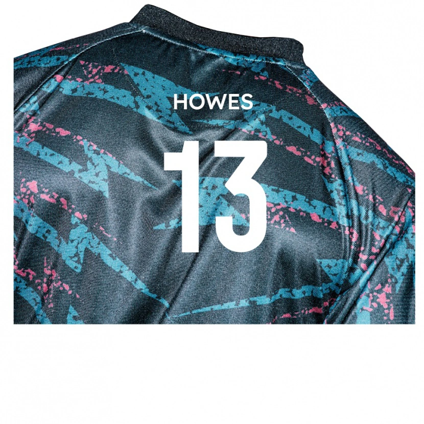 Danxen Mulher Camisola Sam Howes #13 Preto Azul Marinho Alternativa 2025/26 Camisa