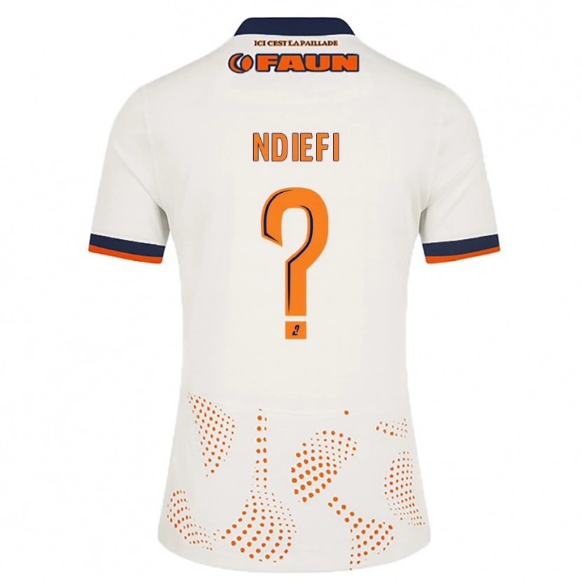 Danxen Mulher Camisola Joshua Ndiefi #0 Branco Laranja Alternativa 2025/26 Camisa