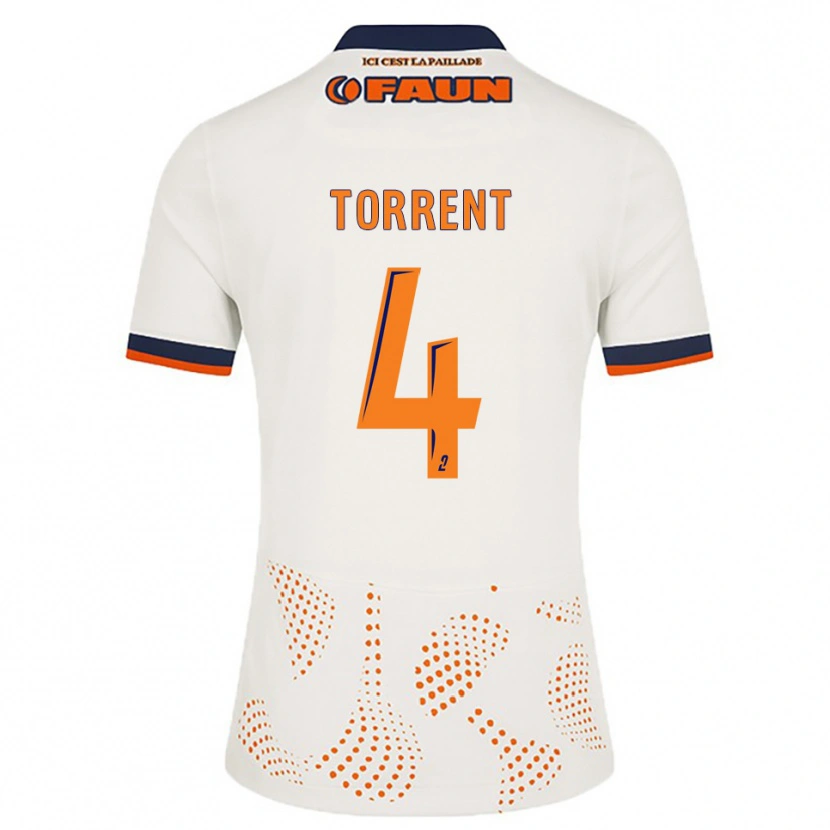 Danxen Mulher Camisola Marion Torrent #4 Branco Laranja Alternativa 2025/26 Camisa
