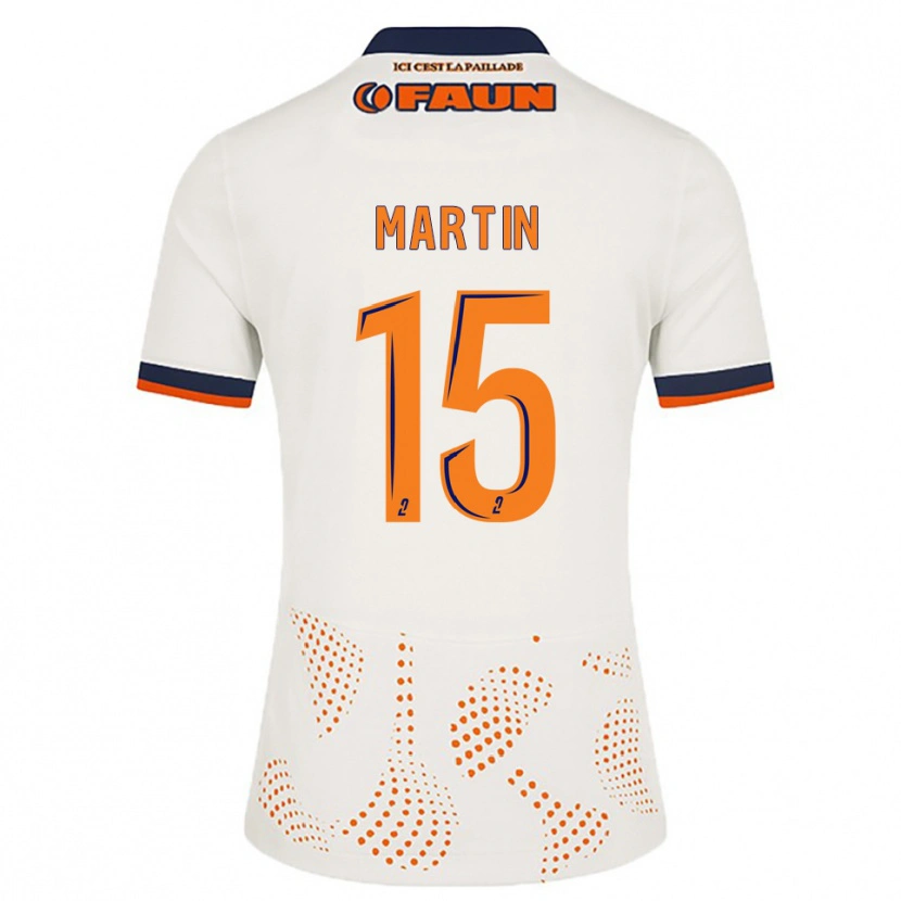 Danxen Mulher Camisola Gabriel Martin #15 Branco Laranja Alternativa 2025/26 Camisa