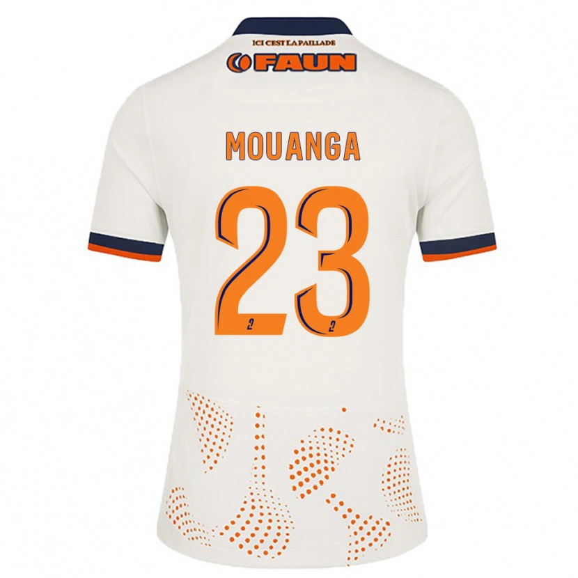 Danxen Mulher Camisola Yaël Mouanga #23 Branco Laranja Alternativa 2025/26 Camisa