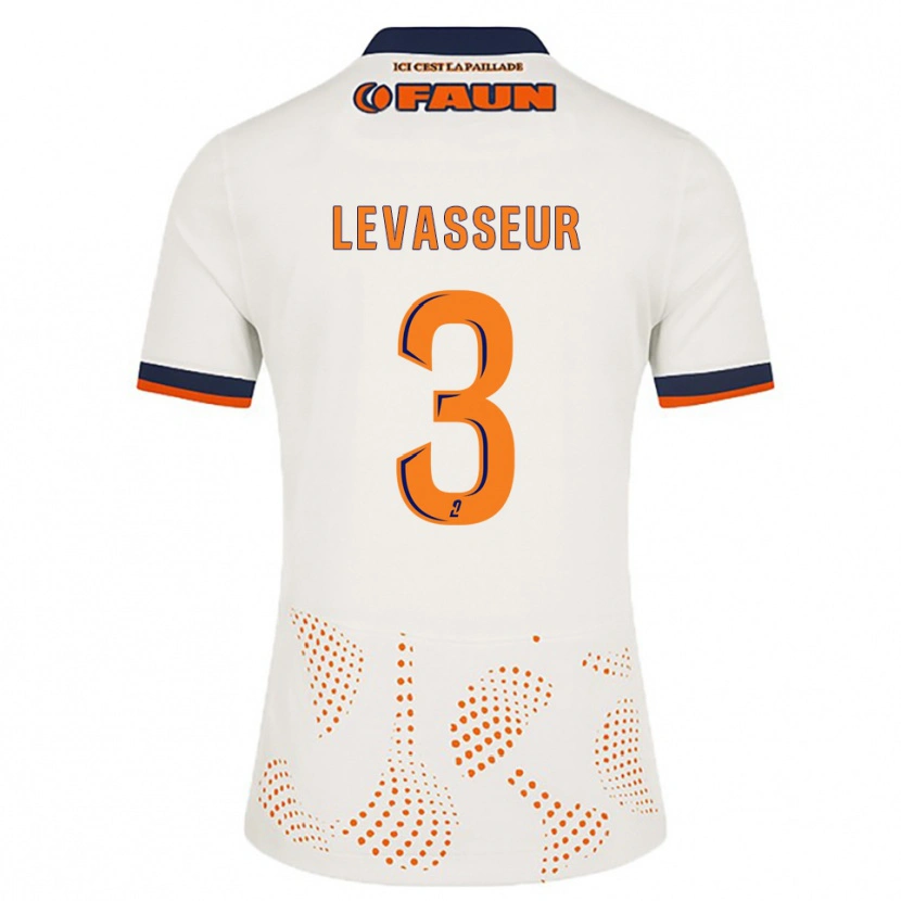 Danxen Mulher Camisola Marie Levasseur #3 Branco Laranja Alternativa 2025/26 Camisa