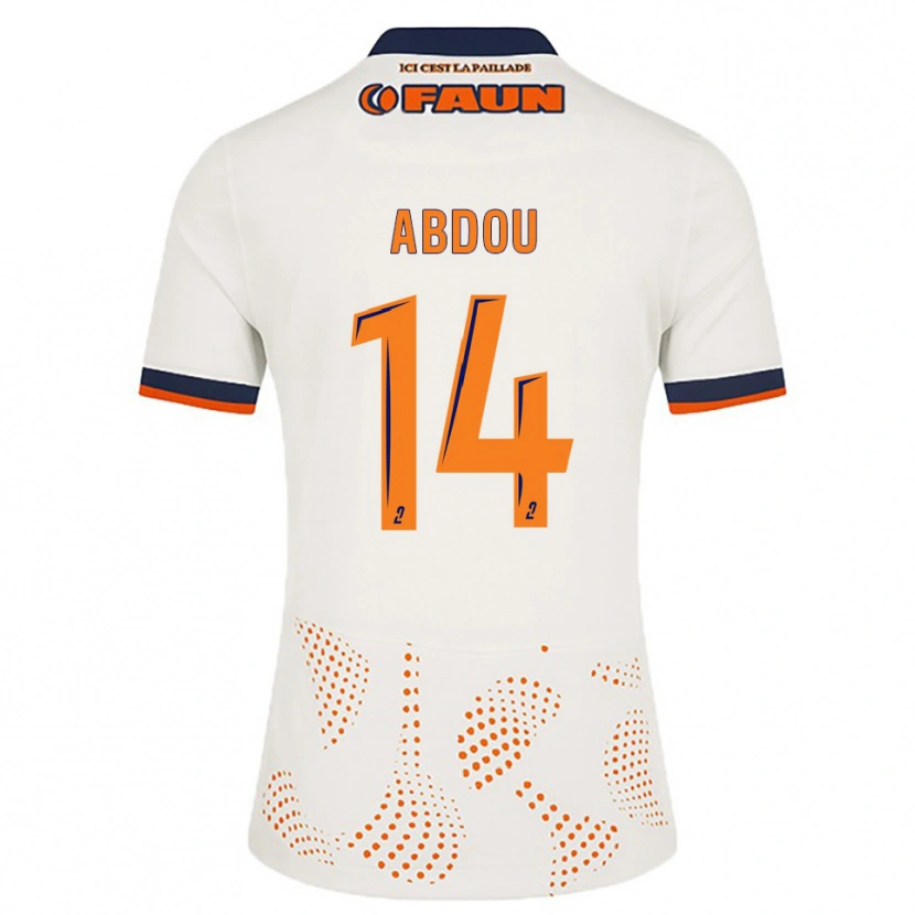 Danxen Mulher Camisola Mathias Abdou #14 Branco Laranja Alternativa 2025/26 Camisa
