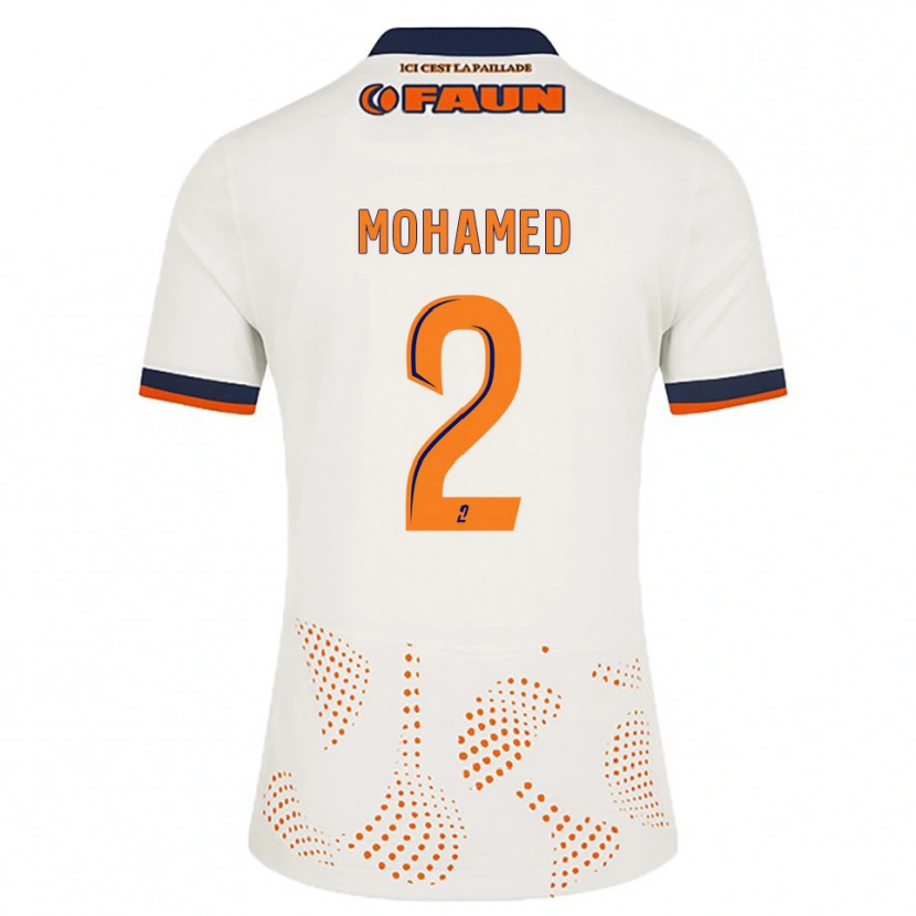 Danxen Mulher Camisola Isyak Mohamed #2 Branco Laranja Alternativa 2025/26 Camisa