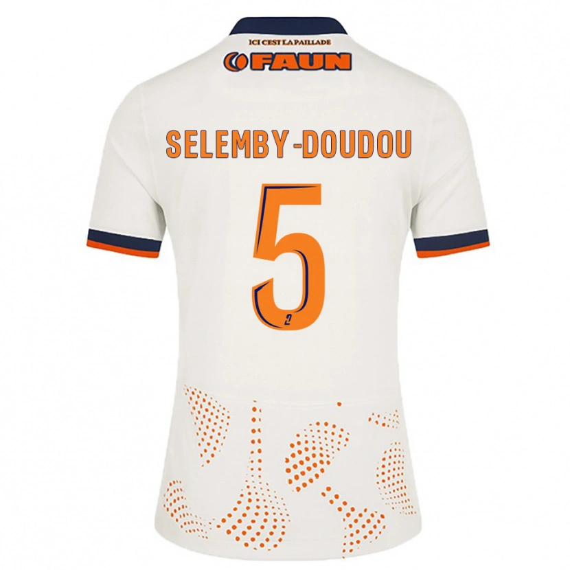 Danxen Mulher Camisola Basile Selemby-Doudou #5 Branco Laranja Alternativa 2025/26 Camisa