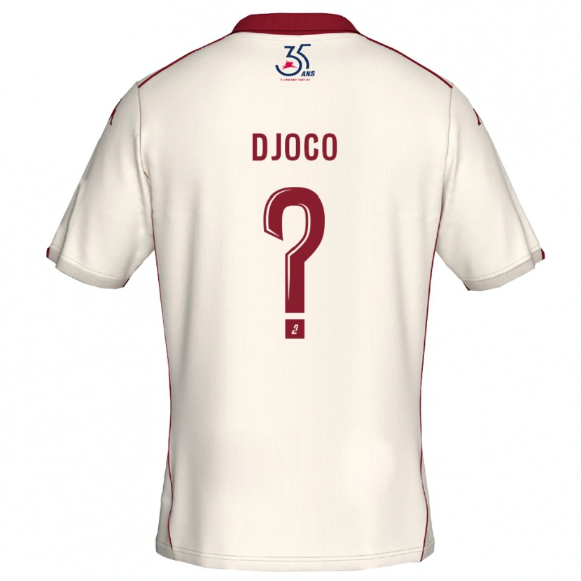 Danxen Mulher Camisola Ouparine Djoco #0 Branco Vinho Alternativa 2025/26 Camisa