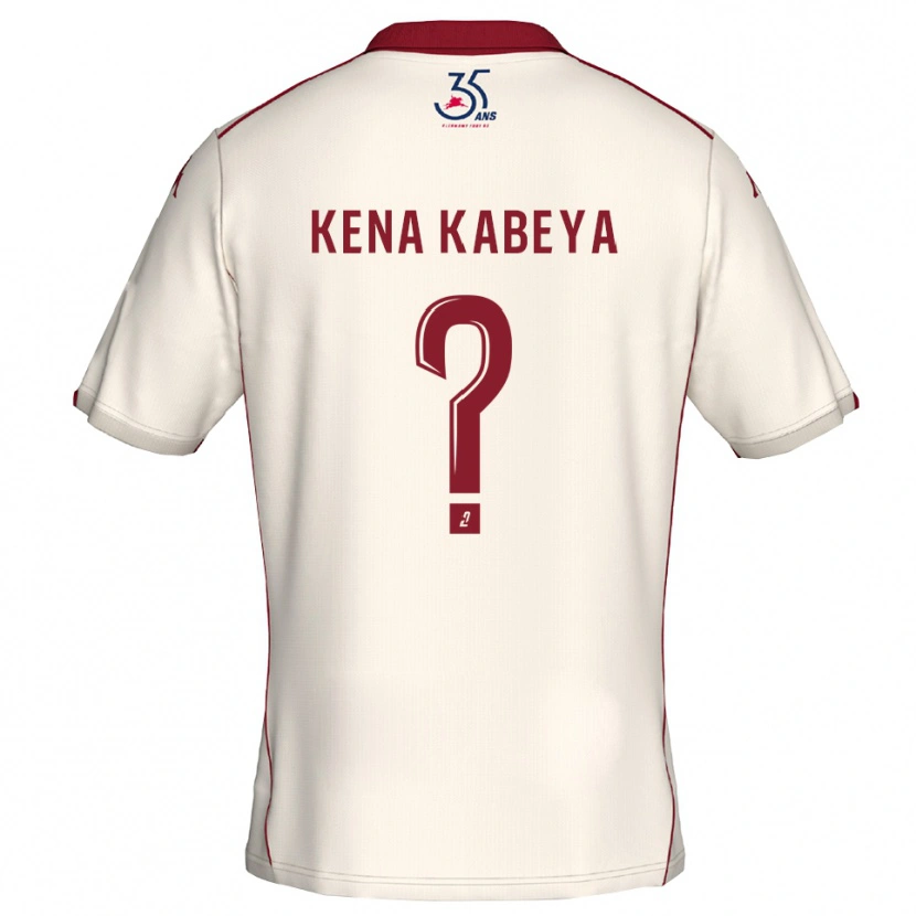Danxen Mulher Camisola Ethan Kena Kabeya #0 Branco Vinho Alternativa 2025/26 Camisa