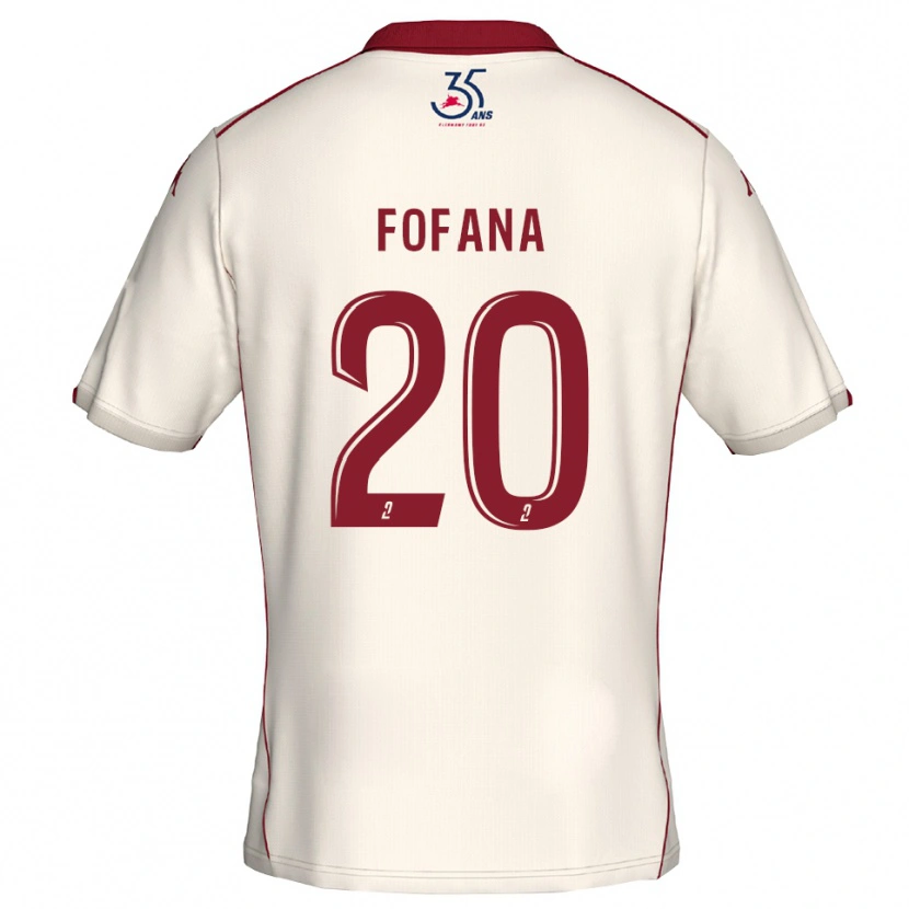 Danxen Mulher Camisola Oumou Fofana #20 Branco Vinho Alternativa 2025/26 Camisa