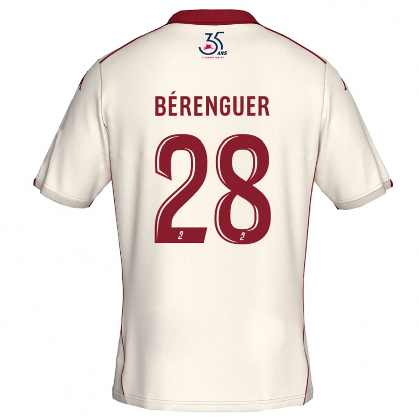 Danxen Mulher Camisola Camille Bérenguer #28 Branco Vinho Alternativa 2025/26 Camisa