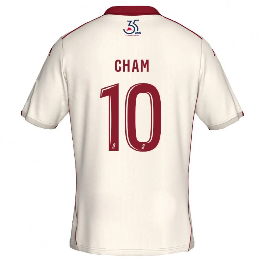 Danxen Mulher Camisola Muhammed Cham #10 Branco Vinho Alternativa 2025/26 Camisa