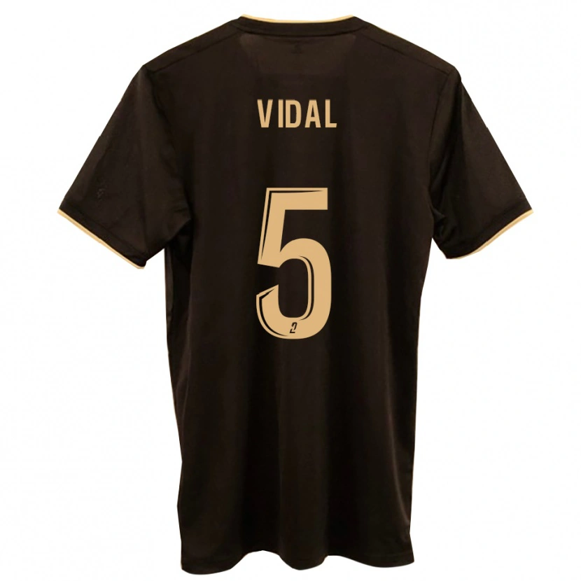 Danxen Mulher Camisola Clément Vidal #5 Azul Vermelho Alternativa 2025/26 Camisa