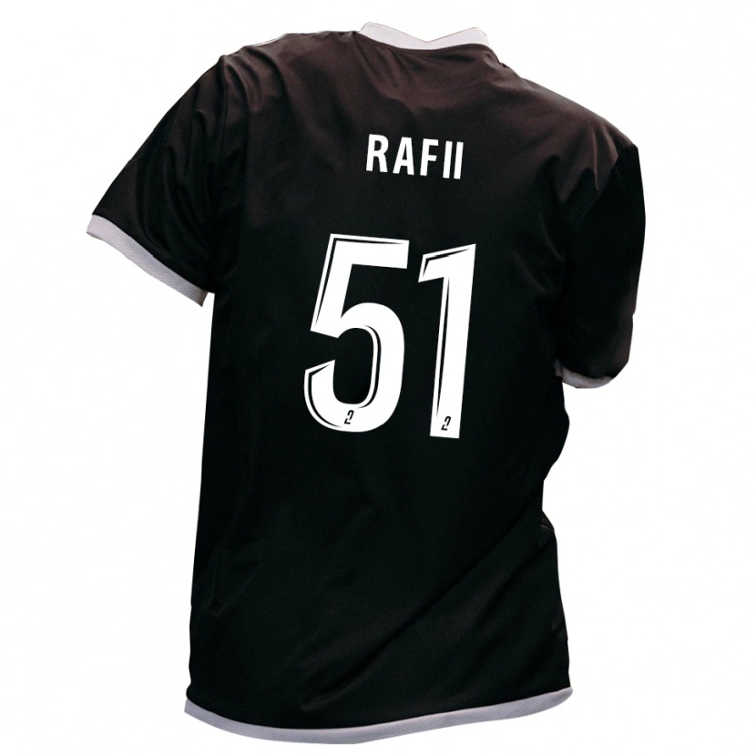 Danxen Mulher Camisola Yanis Rafii #51 Preto Dourado Alternativa 2025/26 Camisa